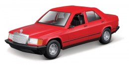 Bburago Model metalowy Mercedes Benz 190E 1987 1/24 czerwony