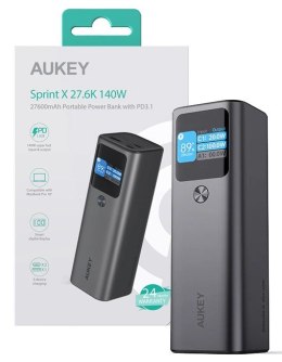 AUKEY PB-Y45 Sprint X Power Bank | 27600 mAh | 140W | 3xUSB | PD 3.1 | PPS | 28V | Smart Digital Display