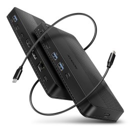 AXAGON HMC-U4 Wieloportowy hub USB 12in1, USB 4.0 40Gbps, 3x USB-A, 2x USB-C, GLAN, HDMI 8K, DP 8K, PD 100W, HQ audio 24bit, UHS II SD/