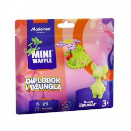 Marioinex Klocki Mini Waffle - Saszetka Diplodok i dżungla 25 elementów