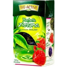 Herbata Big-Active 100g zielona z owocem maliny