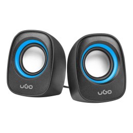 Głośniki UGO Tamu S100 2.0 2x 3W USB, Mini Jack niebieskie